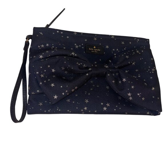 Kate Spade Womens Clutch Wristlet Bag Blue Starry Night Casual - Picture 2 of 9
